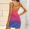 Summer New Style Fashion Print Sleeveless Bodycon Dress with Pockets Sexy Slim Fit Elegant Party Dress