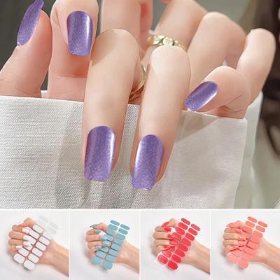 1 Set Gel-Nagelstreifen Vollständige Wraps Aufkleber Selbstklebende Kunstabziehbilder Einfaches Entfernen Nagelaufkleber zur Stärkung der Nägel