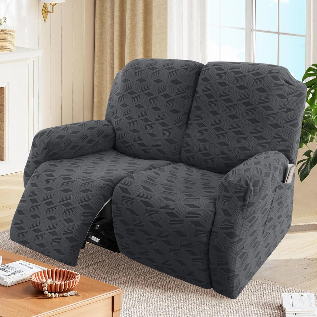 Elastic Jacquard Armchair Chair Cover 2 Seater 6pcs/set Recliner Sofa Cover for Living Room Relax Slipcover Protector