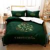 Christmas Duvet Cover Set 200x200 Green King Quilt Cover 3D Bedding Sets 3PCS 2PCS Single Double Bed Twin Full Size Thin Fabric