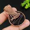 Natural Purple Labradorite Gemstone Copper Wire Wrap Gift Pendant 2.05 H9V35