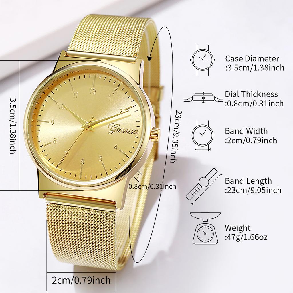 Fashion Women Watches Luxury Mesh Band Arabic Dial Ladies Quartz Watch Reloj Mujer Girls Clock Gift