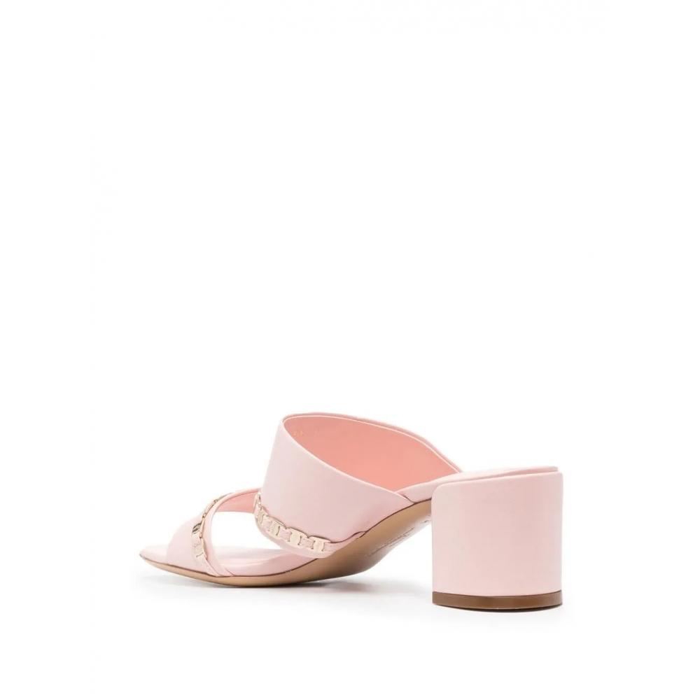 Salvatore Ferragamo Ferragamo Vara Chain Sandals Pink