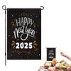 Happy New Year Garden Flag Seasonal Flags Garden Flag Double Sided Decorative Flags Yard Signs 2025 Holiday Garden Flags 12X18