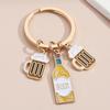 Enamel Beer  Beer Cup Red Wine Bar Souvenir Gift For Women Men Accessorie Car Hanging Jewelry Bag Charm