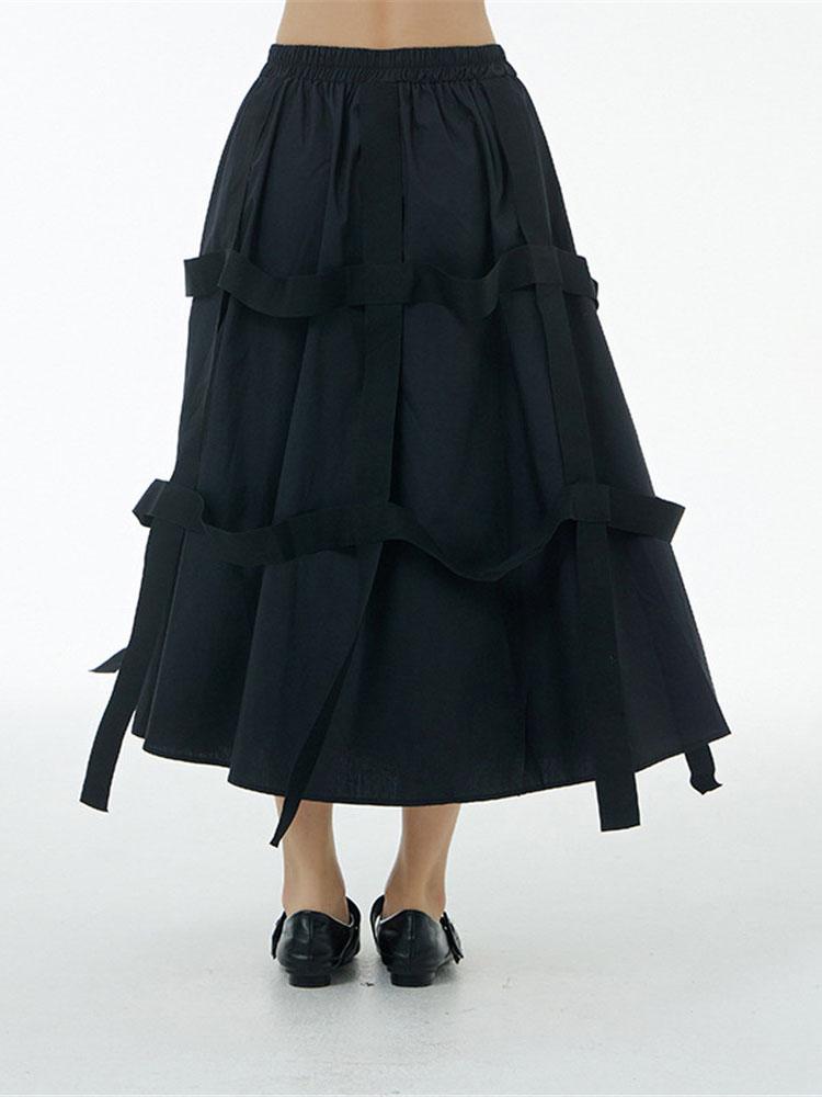 Xitao Quastenrock Mode elegant gestreift WLD8388