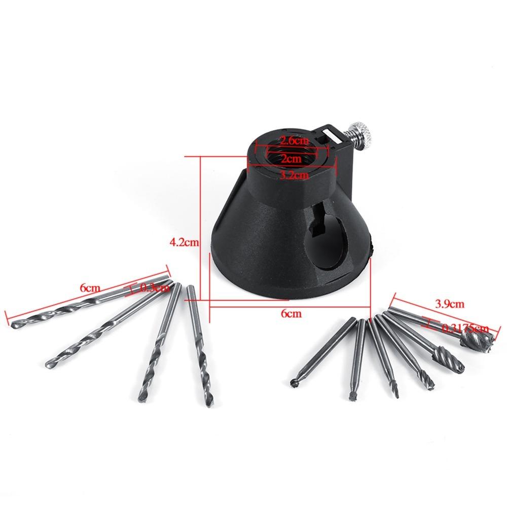11Pcs Professional Combined Drill Bit Complete High Hardness Tool Kit Durable Milling Cutter DIY