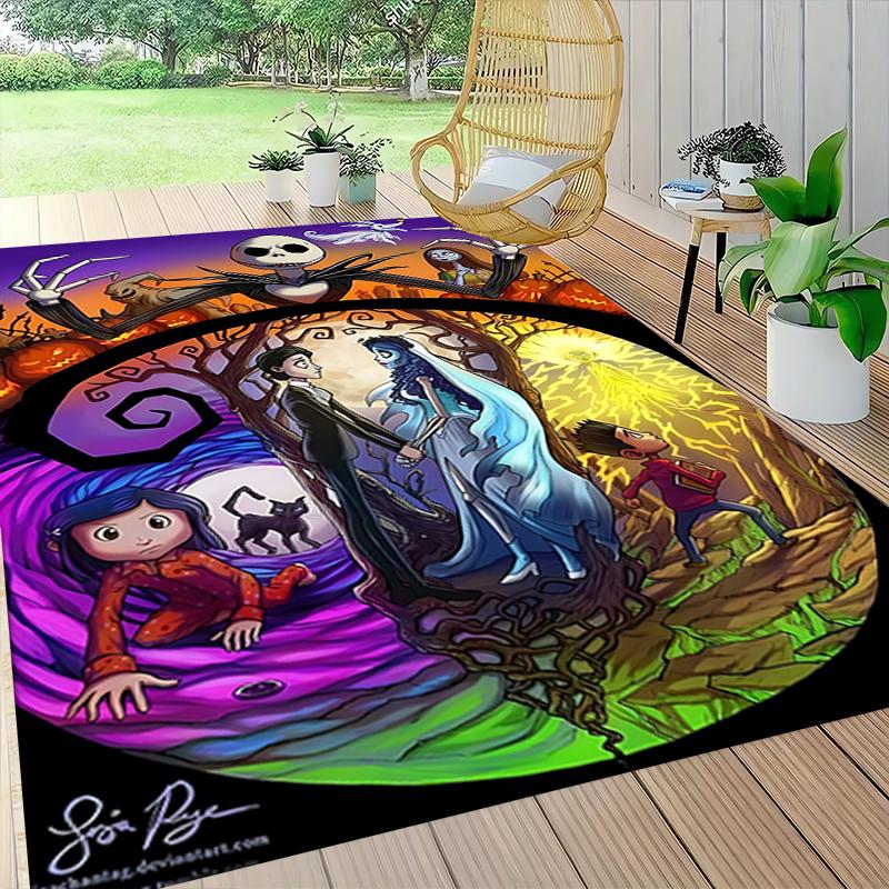 Nightmare Before Christmas Carpet Rug Soft Washable Anti Slip Home Living Room Sofa Mats Personalized Christmas Rug