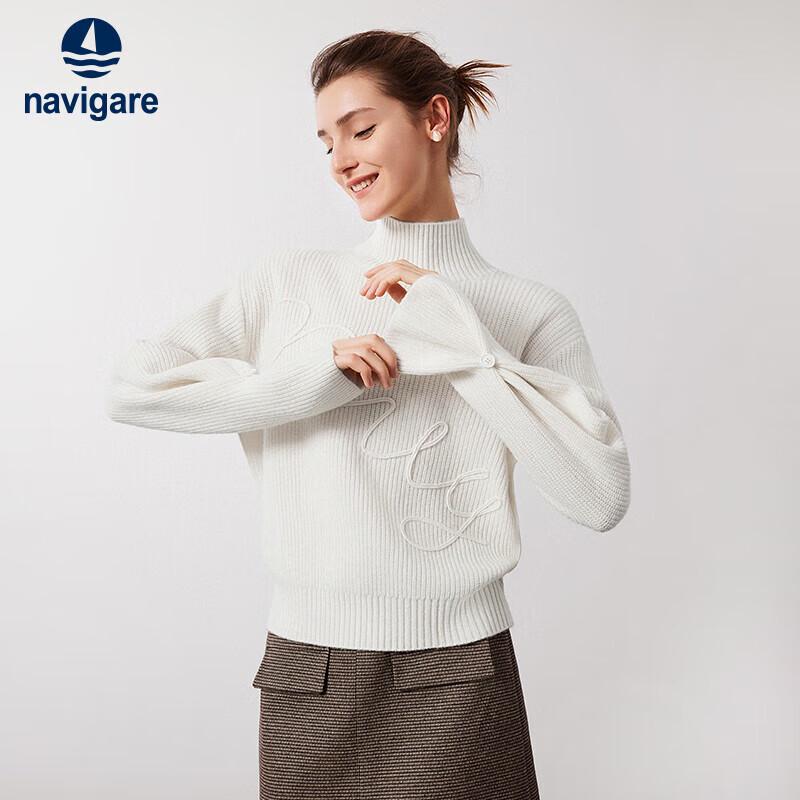 

Navigare Women s 100% Wool Mock Neck Sweater XL