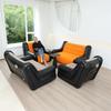 Folding Lazy Sofa,Inflatable Lounge Chair Thickened Durable Folds,Compactly Gaming Lounger Air Bench for Leisure Bed Sleeping