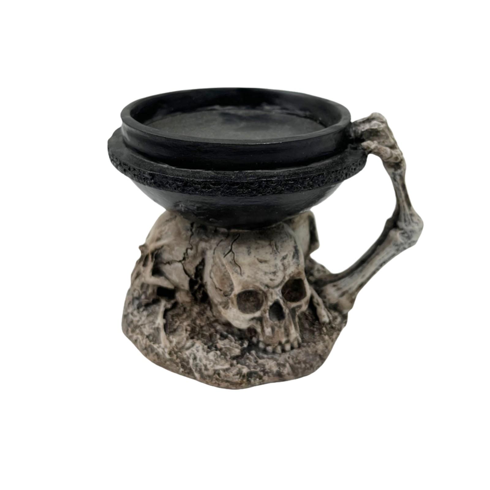 

Подсвечник в форме скелета, чайная свеча, смоляной подсвечник, украшение для вечеринки на Хэллоуин, Рождество, кладбище, бар на открытом воздухе, украшение для дома One Size