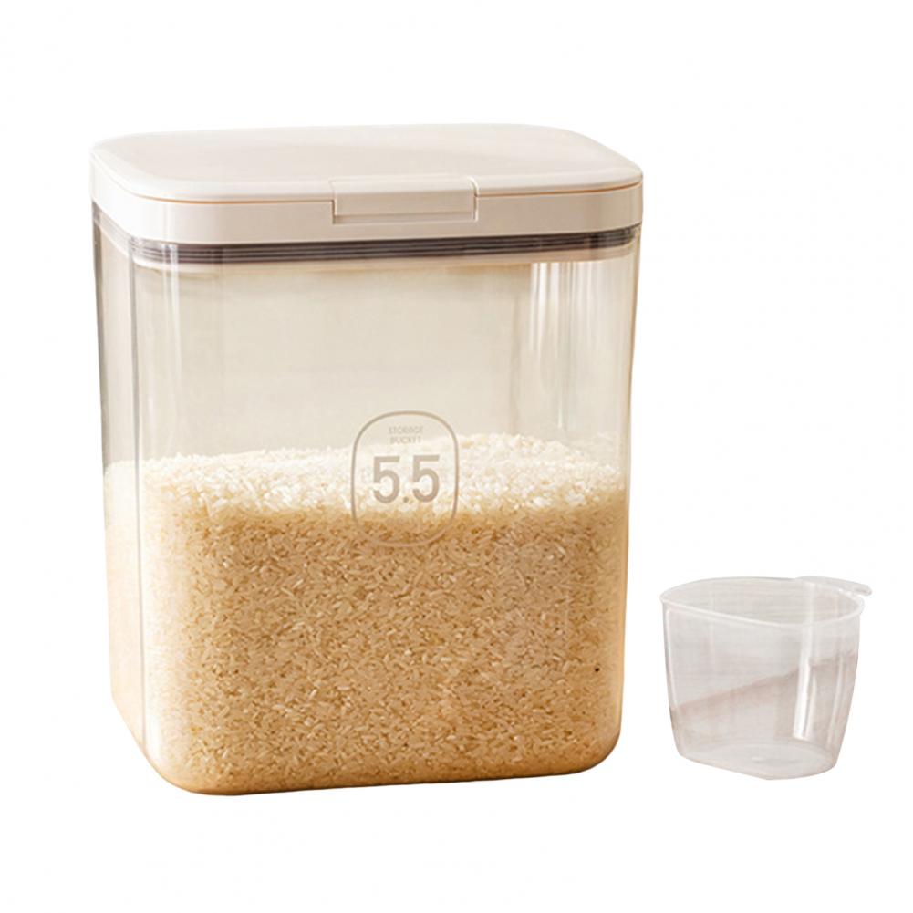 Mehlspender, Küchenorganisation zum Backen, multifunktionales Reismehlbehälter-Set mit guter Versiegelung, einfache Einhand-Box
