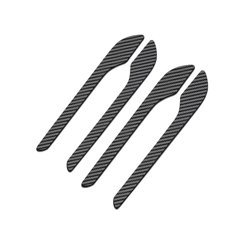 For Tesla Model 3 Y Carbon Fiber ABS Styling Premium Durable Accessories Model3 2024 Car Door Handle Cover Protector Sticker