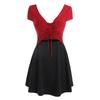 ISLAYCAOLILA DG6 Kerin Cabaret Mini Club Party Flared Mini Short Gathered Size Women's Dress, Dress, Dress, Dress, Dress, Dress, Set-Up Style, Ribbon,