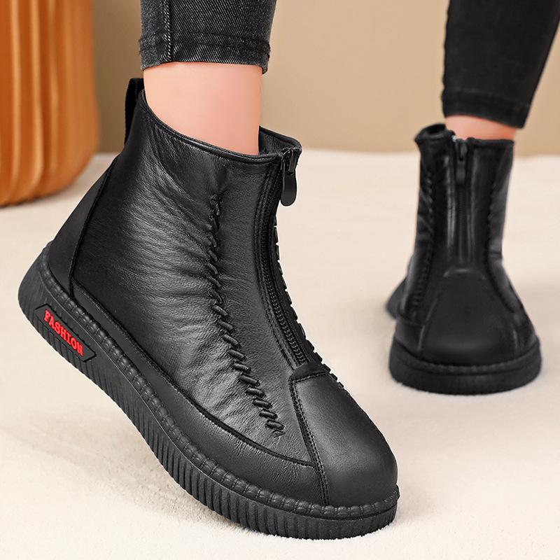 Cotton Boots Women's Winter Foreign Trade Thickened Warm Mother Shoes Soft Sole Middle-aged and Elderly Cotton Shoes Outdoor Snow Boots