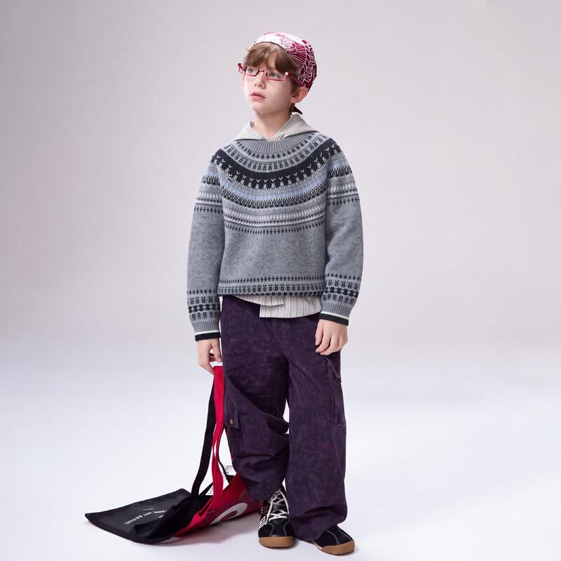 ASK JUNIOR Boys' Fair Isle Knit Sweater