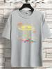 Unisexs Vintage Alien And Ufo Print Graphic Prints T Shirt Summer Oversize Tee Unisex Streetwear Novelty Harajuku Comfortable Top