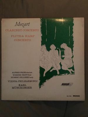 LP Record WOLFGANG AMADEUS MOZART ALFRED PRI  Clarinet Concerto  Flute  Harp Co CM9351 Decca 1964 US Classical Used