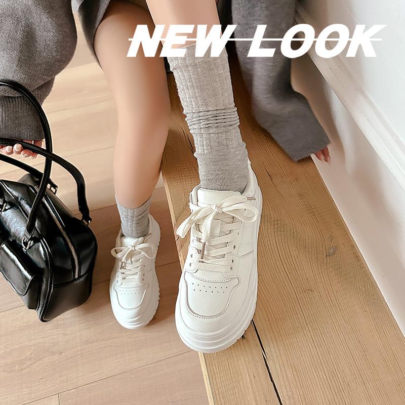 The Same Style, Call Me 1.7 Meters~ 2025 New Thick-soled Little White Shoes, Fashion Sports and Leisure Little White Shoes, Women