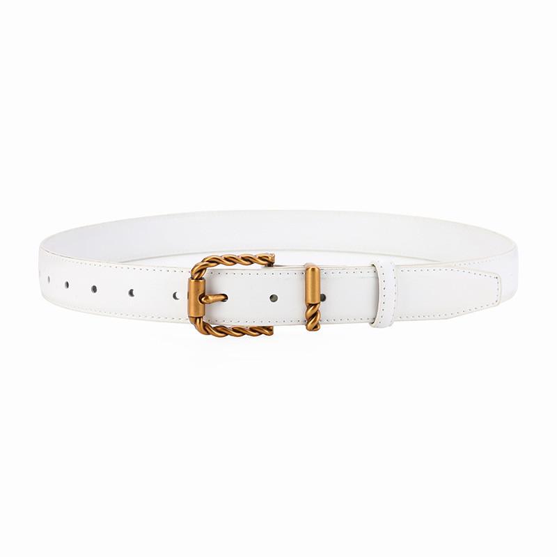 Womens Fashion Leather Belt With Alloy Pin Buckle For Jeans And Dress Attire