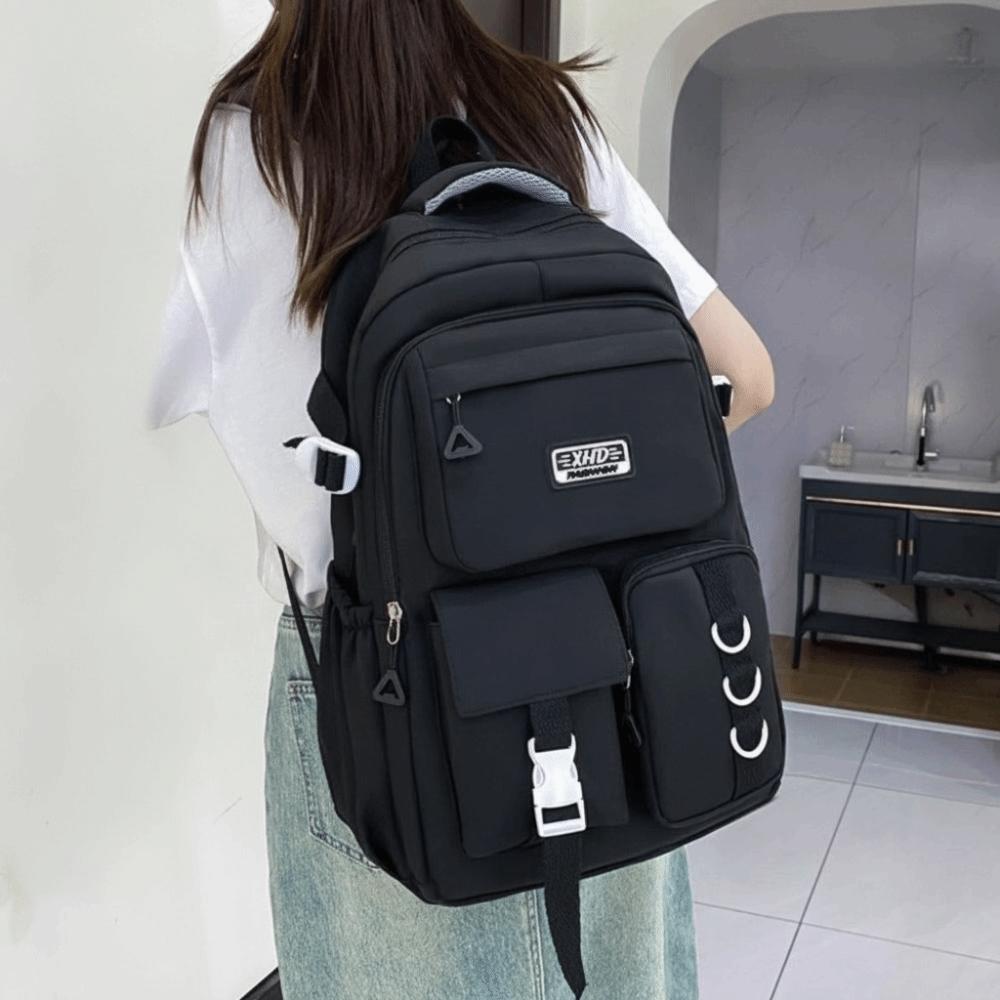 Large Capacity Laptop Rucksack Multi-pocket Travel Schoolbag Cute School Backpack Women