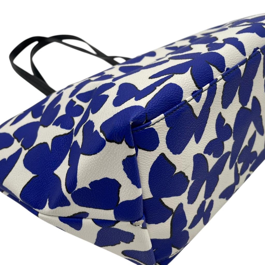 Used Kate Spade Tote Bag Hawthorne Lane RyanTote Bag Blue/white Coated Canvas/leather Women