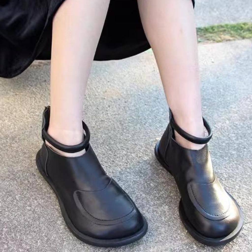 New Retro Handmade Shallow Mouth Splicing Women's Shoes Fashion Single Shoes New Casual Versatile Comfortable Platform Small Leather Shoes