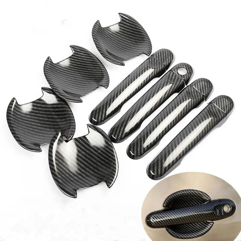 For Nissan Note E12 2013 2014 2015 2016 2017 2018  Glossy Black Door Handle Cover Bowl Frame Trims Sticker Car Accessories