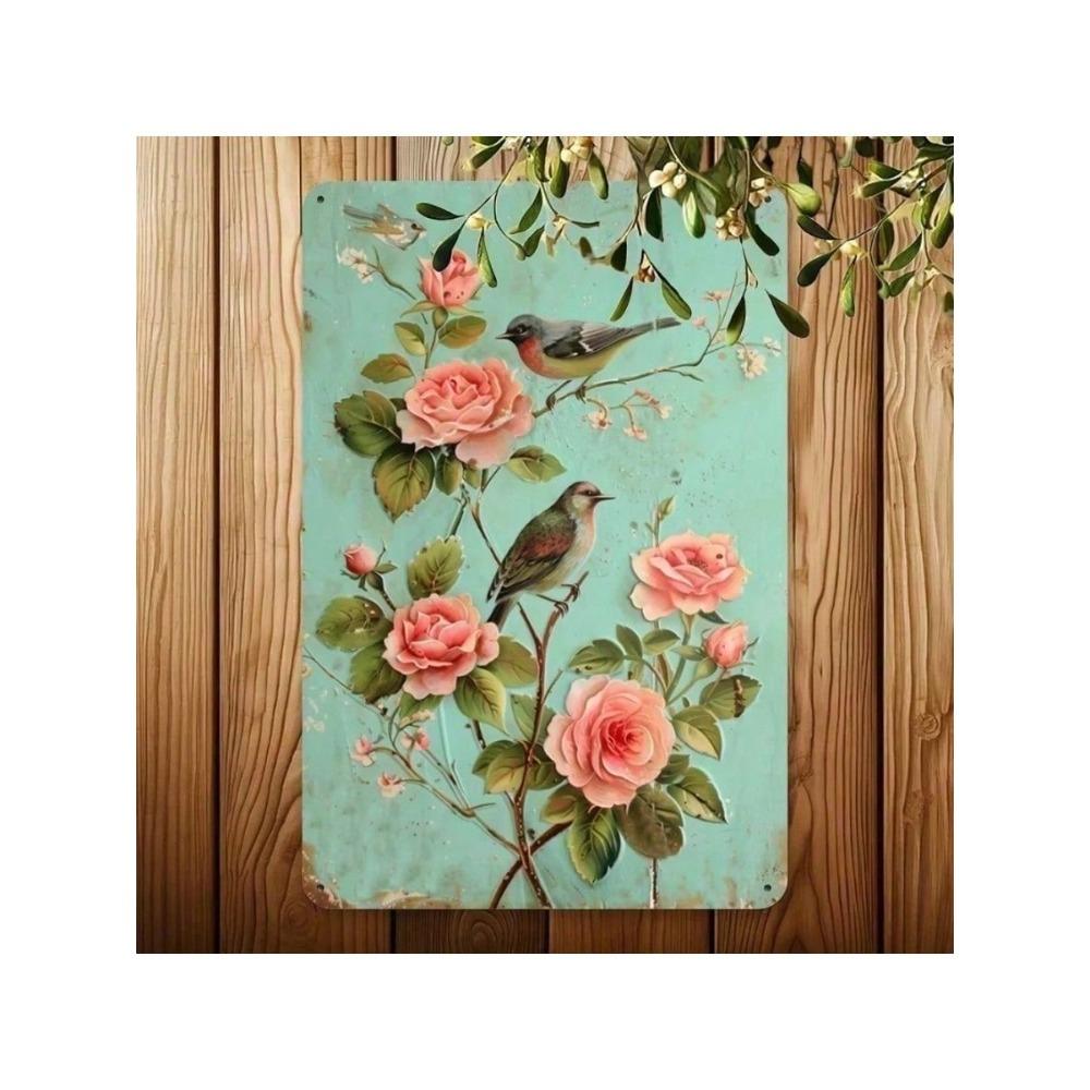 Vintage Metal Wall Art Poster 8x12 Inches Retro Decor for Bar Cafe