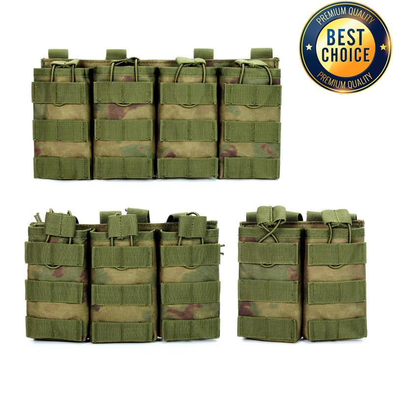 1000D Tactical Magazine Pouch Double/Triple/Quadruple Mag Pouch Airsoft Ak 7.62/5.56mm M4 Ar Rifle Hunting Accessories