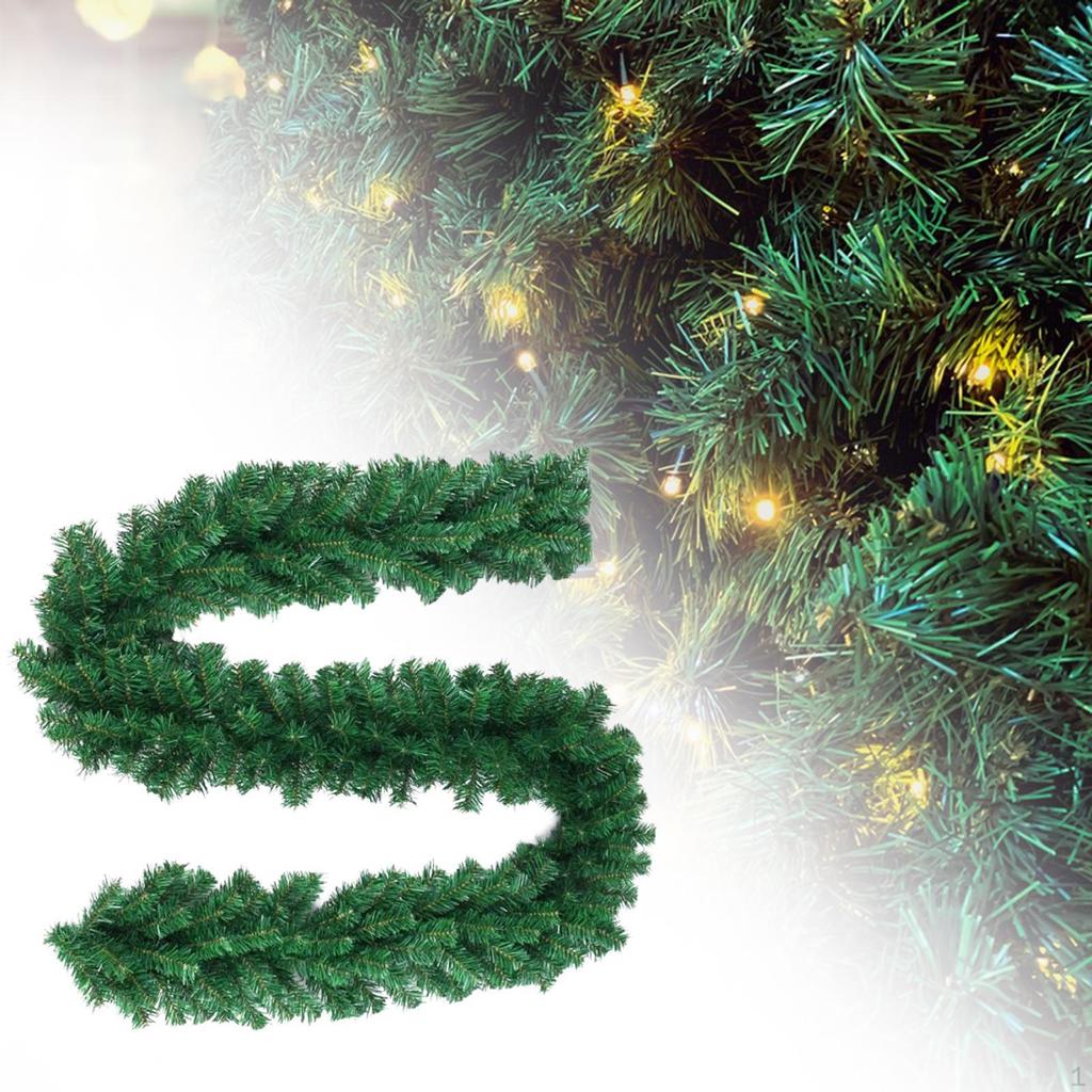 8.8 ft Christmas Garland Artificial Ivy Non Lit Greenery Hanging Xmas Decor for Railing