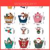 Christmas Cake Decor Paper Flag Set With Insert Cards For Holiday Celebration
