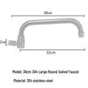 Commercial Kitchen Faucet 304 Stainless Steel Swivel Tap