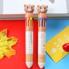 Creative Bear 10-Color Ballpoint Pen: Cute Student Stationery for Fresh, Colorful Journaling