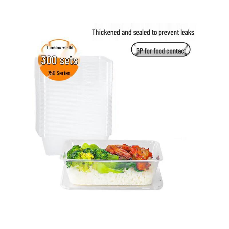 Disposable Rectangular Plastic Lunch Boxes