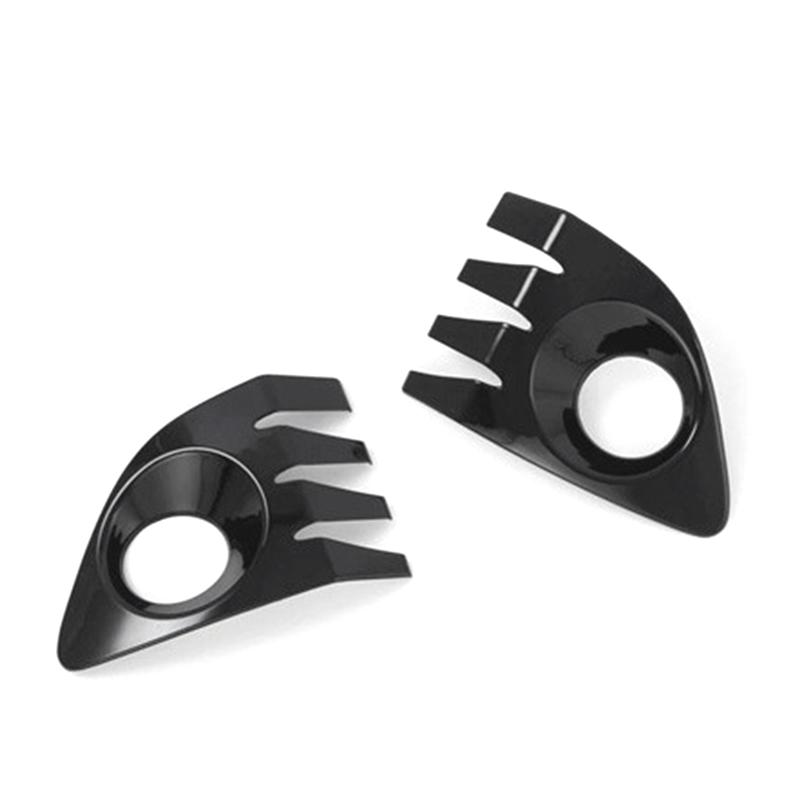 Ac29-Front Bumper Fog Light Frame Fog Lamp Shade Fog Light Frame Cover For Toyota Black