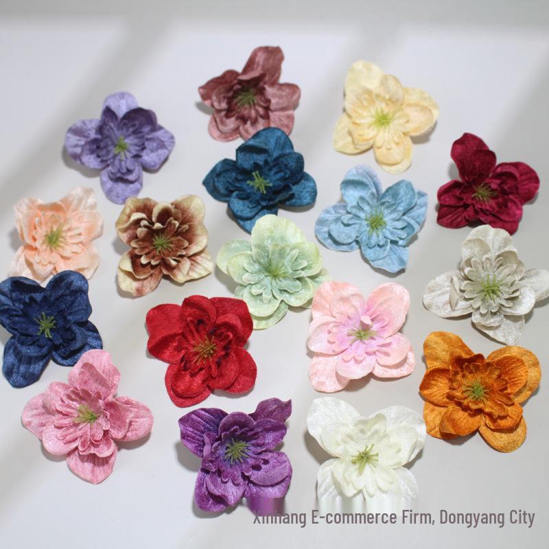 Golden Thread Flying Swallow Fabric Flowers for DIY Home, Cake Décor & Hair Accessories