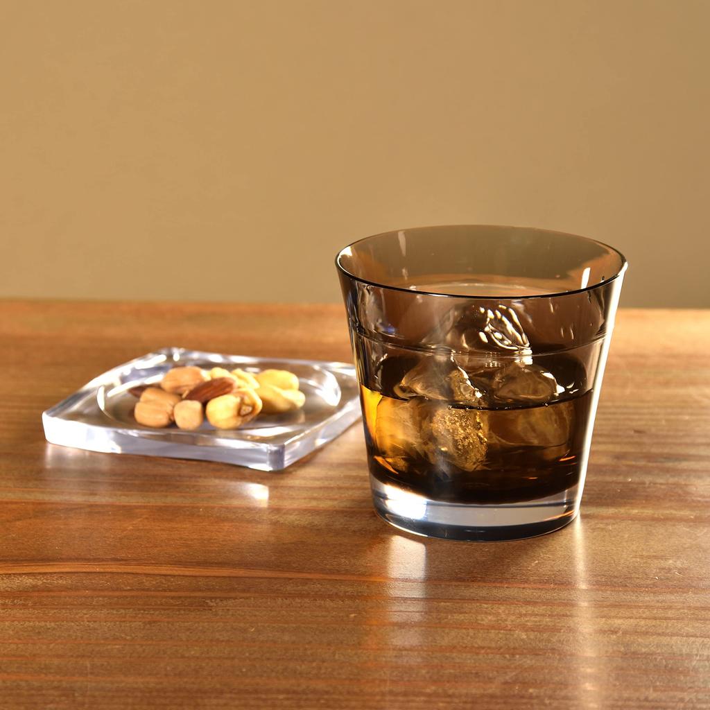 Plakira Rocks Glass CupTumbler, Clear, 280ml, Dishwasher and Microwave Safe, Heat Resistant to 100°C, Shatter Resistant, Child-Friendly, Glamping,