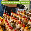 100 Stück Lebensmittel Obst Kuchen Bambusspieße Dekorative Zahnstocher Holz Partyzubehör, Hochzeitsparty Einweg Kuchen Dessert Bambusspieße