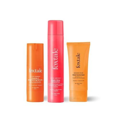 Combo Foxtale Strălucire Inegalabilă | Protecție Solară SPF 50, Ser cu Vitamina C | Luminează Pielea, Estompează Petele Pigmentare și Reduce Pigmentarea | Pentru Toate Tipurile de Piele