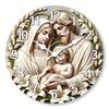 1 pz Orologio da parete in legno con Cristo, Orologio da parete design tema "Natività", Orologio muto per la casa, Adatto per soggiorno camera da letto, Arredo stanza