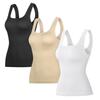 Women S Square Neck Seamless Waist Cinching Long Tank Top Slimming