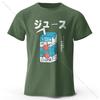 Japanese Soda Pop Anime Printed 100% Cotton T-Shirt, Ultra Soft Round Neck Short Sleeve Tee for Men & Women