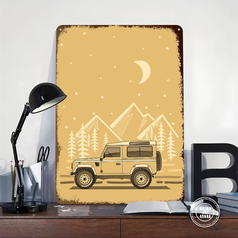 Classic 4x4 Offroad Car Metal Poster Customized Wall Art Retro Vintage Tinplate Signs for Man Cave Gaming Decoration Room House