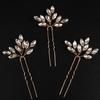 13Colors Fashion Rhinestone Bridal Hairpins 3PCS Headpiece for Wedding Hair Accessories Handmade Vintage Party Tiaras Headdress