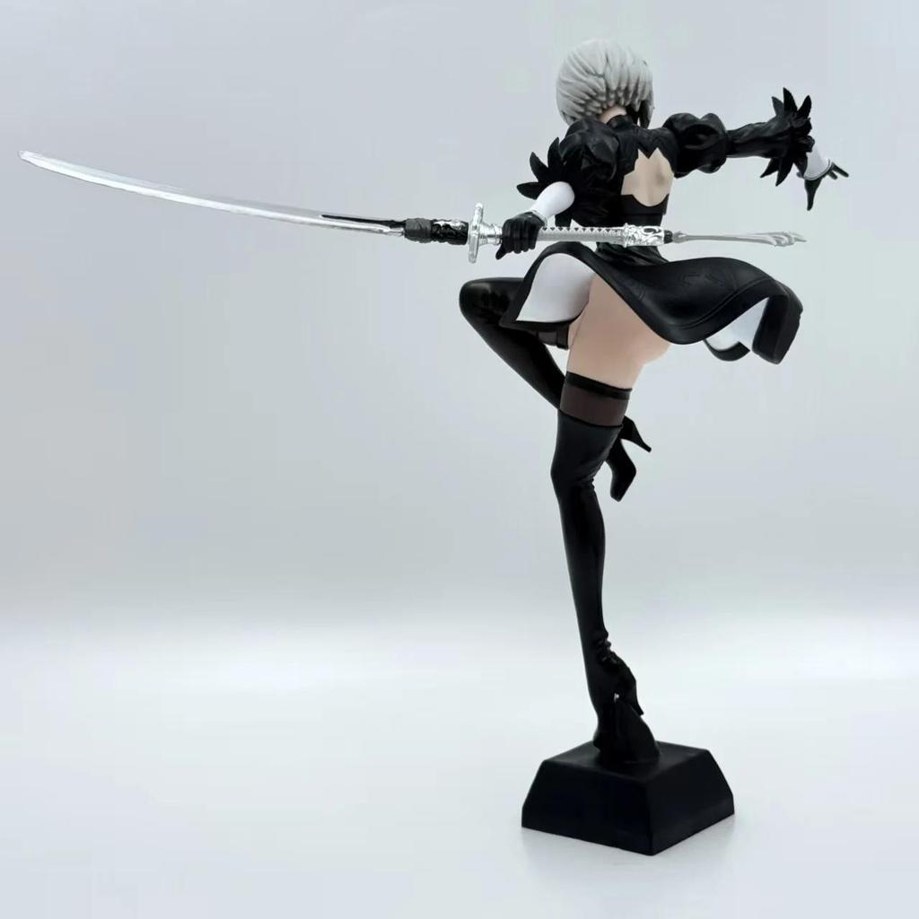 24CM NieR Automata YoRHa Nr. 2 Typ B figma 2B Lebensform Kaine Nier PVC Actionfigur Puppenmodell Sammlerstatue figura Geschenk