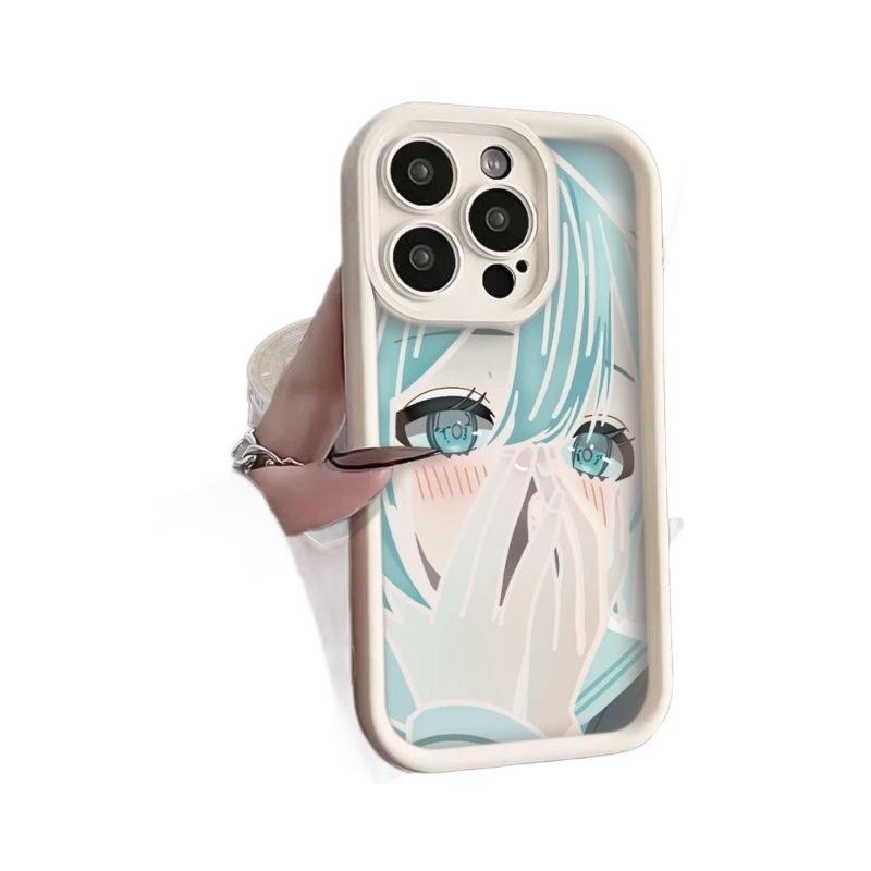 Anime Hatsune Shy Girl Applicable iPhone16Pro Mobile Phone Case 12promax Anti-drop 14 Niche XR Soft 7