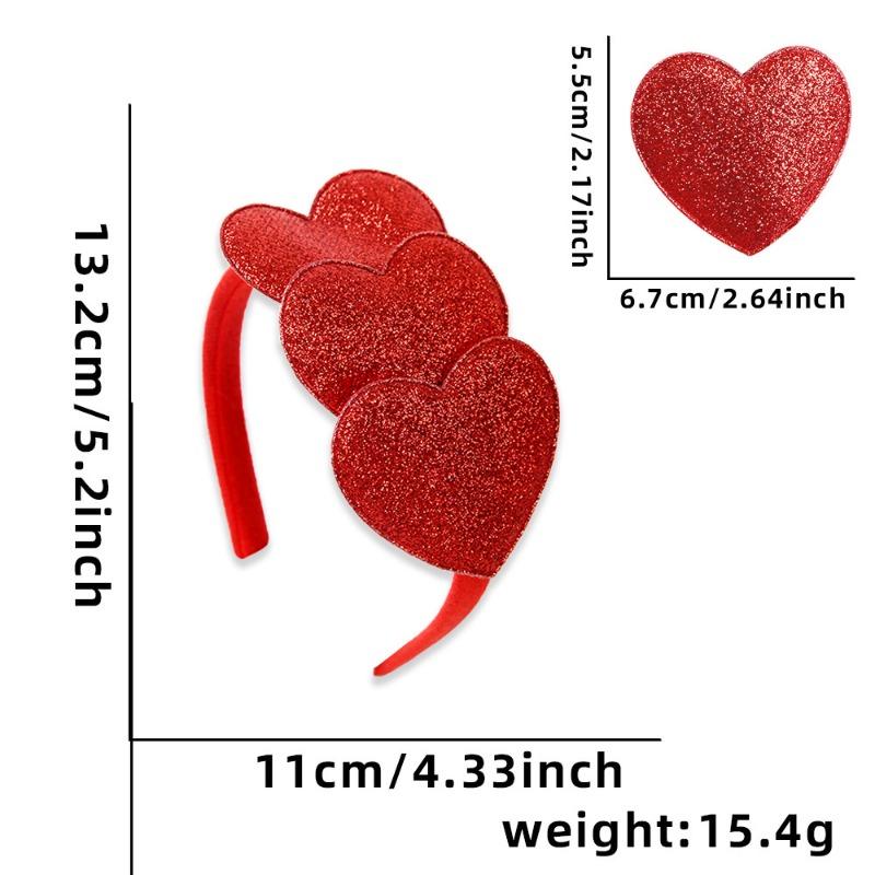 1 Valentine's Day Love Themed Headband for Valentine's Day Party Romantic Outfit with Love Elements and Diverse Design Styles
