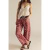 High Street Printed Faux Jeans Loose Wide Leg Vintage Couple Long Pants
