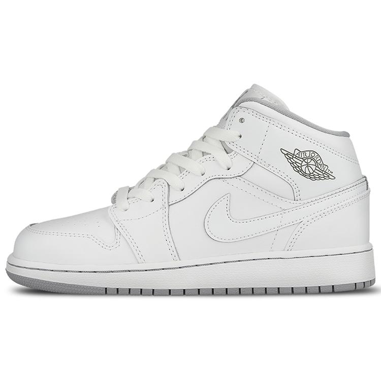 

Jordan 1 Retro Mid GS White Wolf Grey 554725-112 38.5